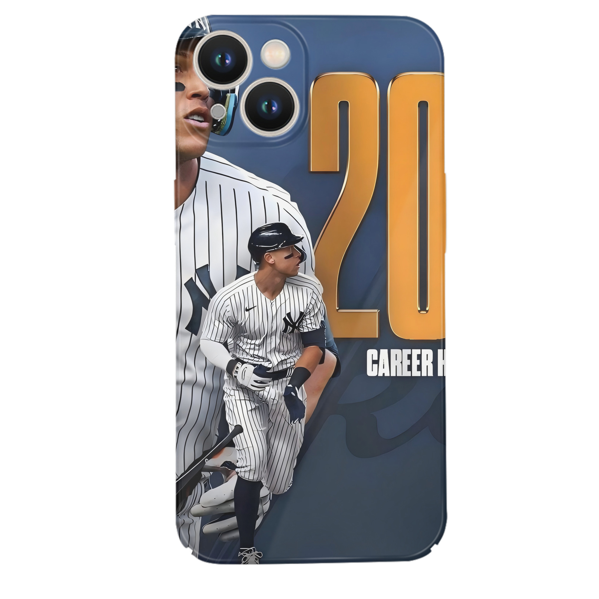 Aaron Judge 200 Home Runs 1 IPhone 14 Series Full-Cover Hard Case – Shockproof With Raised Camera Protection – Precise Cutouts, Wireless Charging Compatible – Durable, Anti-Yellowing, Easy To Clean